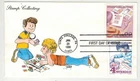 KAREN'S HANDPAINTED FDC STAMP COLLECTING BOOKLET USA SWEDEN JOINT ISSUE SINGLES