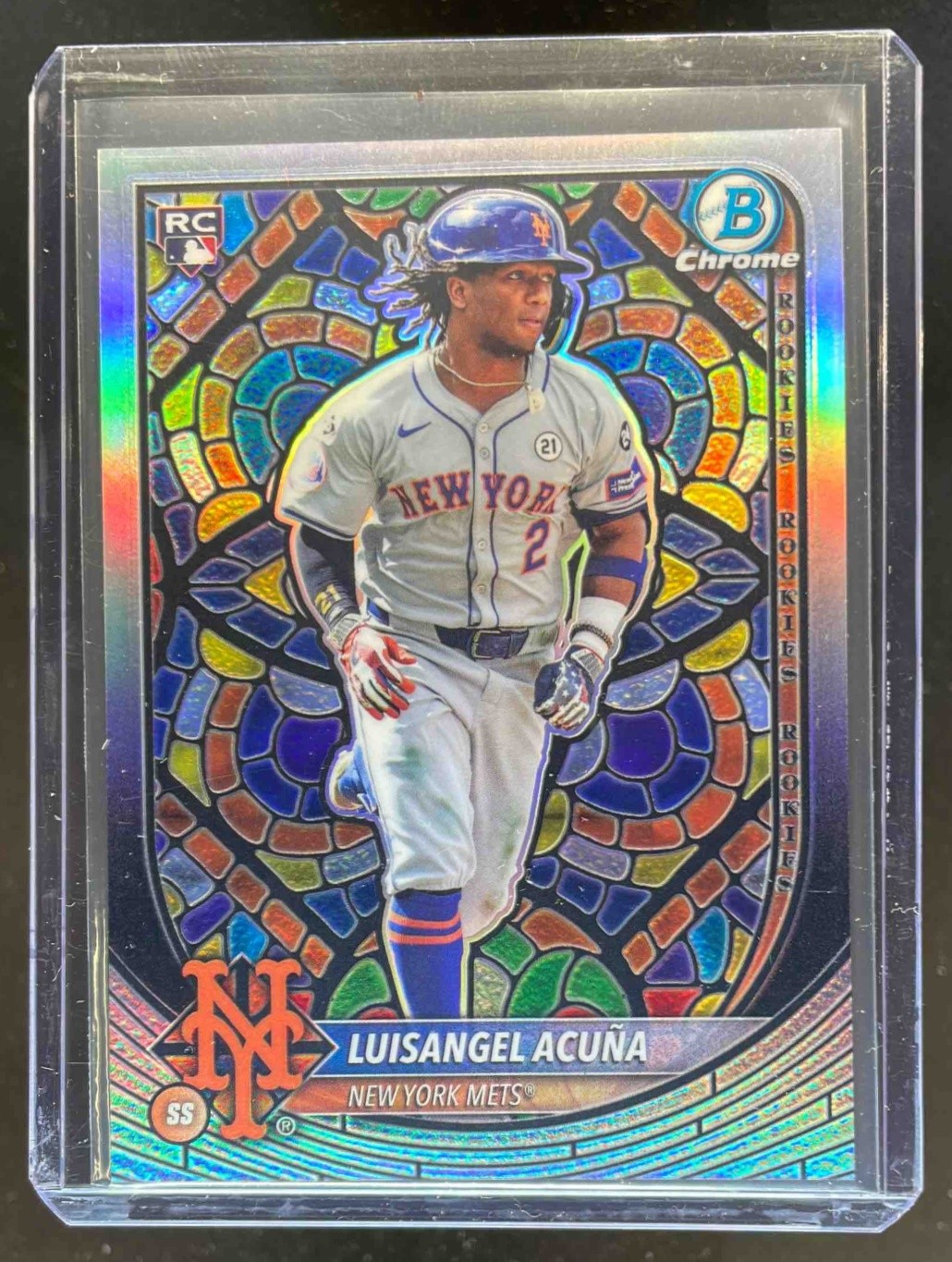 2025 Bowman Luisangel Acuna Etched in Glass Variations RC Rookie #83 Mets