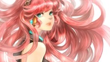 Anime girls megurine luka vocaloid headphones long hair Custom Gaming Mat Desk
