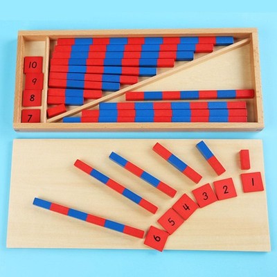 Montessori-Zahlenstäbe, Zählstäbe für Ferienaktivitäten im Kindergarten
