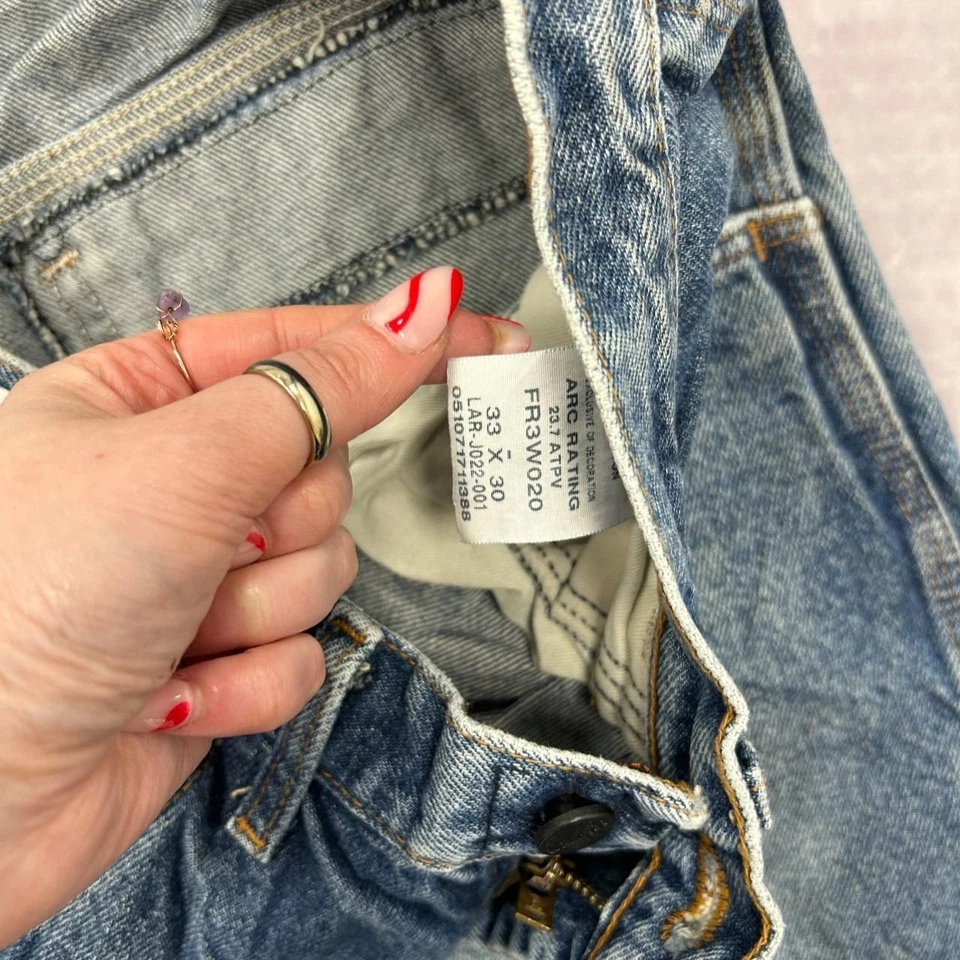 Pantalones Cortos Wrangler Riggs Ropa de Trabajo Cortados Carpintero Denim Pantalones Cortos Para Hombre 33 Foto 4 de 4