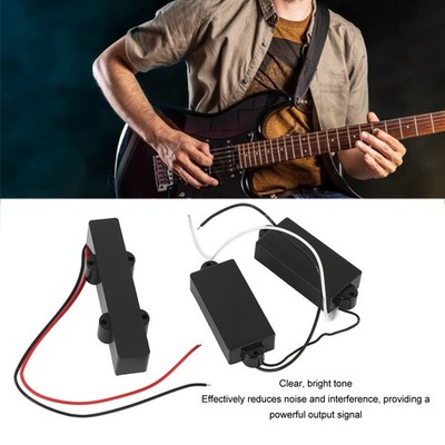 Powerful Electric Bass Guitar Pickup Set Low Noise Enclosed For Musical