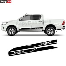 For Toyota Hilux Side Stripe Sticker Pickup Truck Body Racing Sport Vinyl Decal