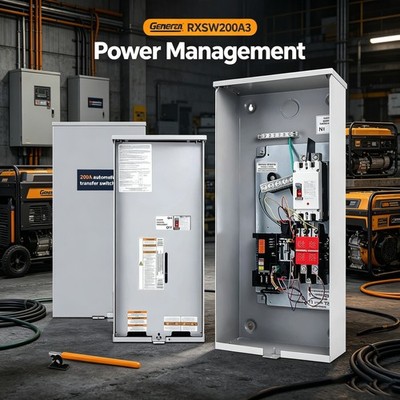 200 Amp Automatic Transfer Switch w/Power Management for Generac RXSW200A3