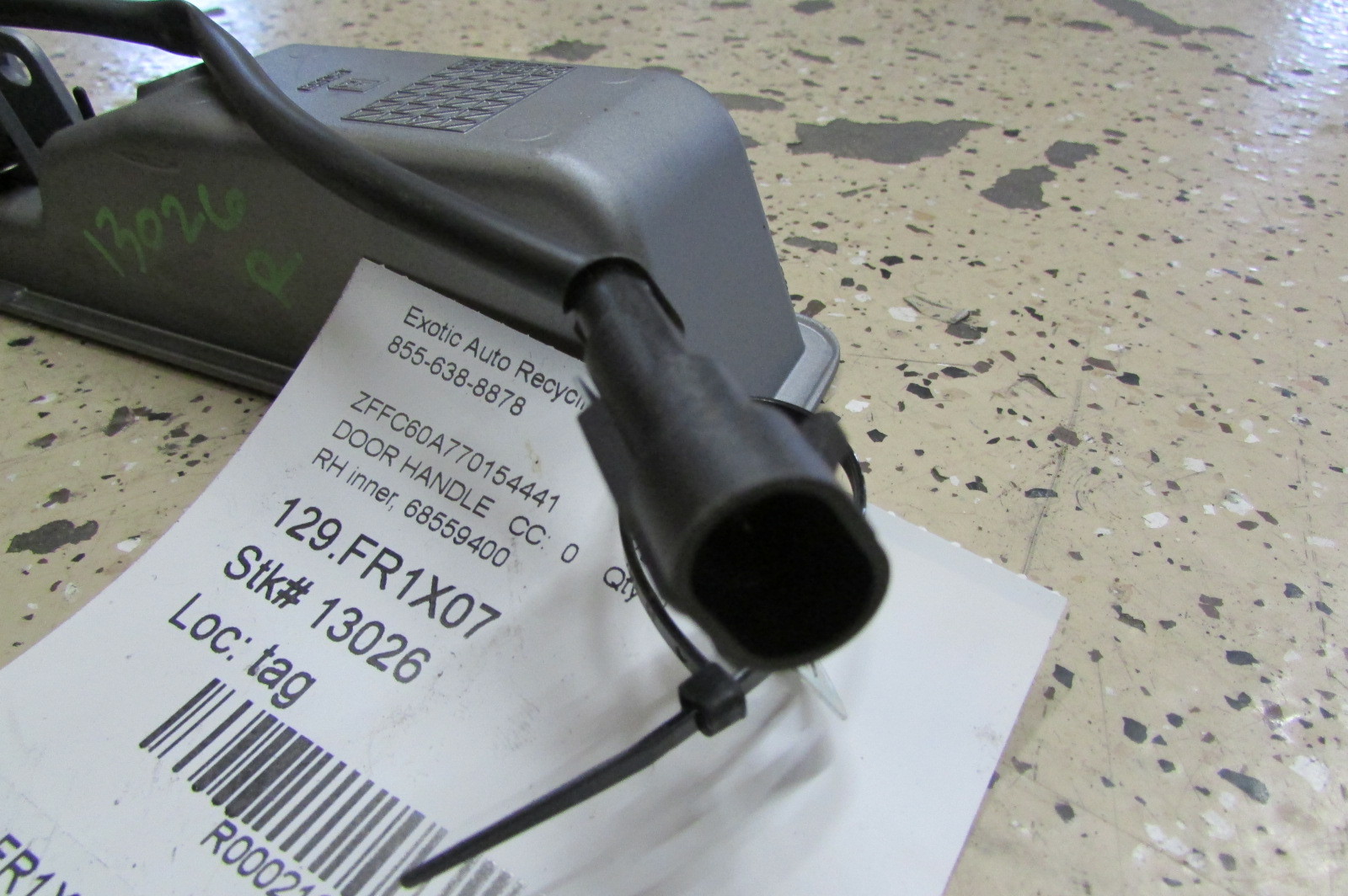 Ferrari 599 GTB, RH, Right, Interior Door Handle, Used, P/N 68559400