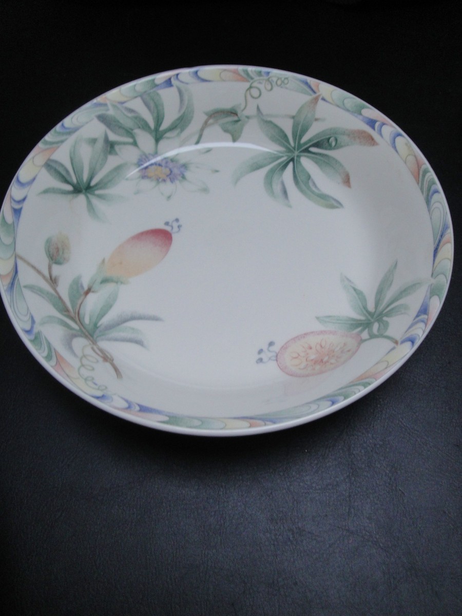 Grand plat creux vintage en porcelaine anglaise James Kent Old Foley