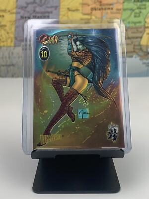 SHIPS SAME DAY SHI 1996 WIZARD CHROMIUM PROMO Foil Holo CARD # 10 Played