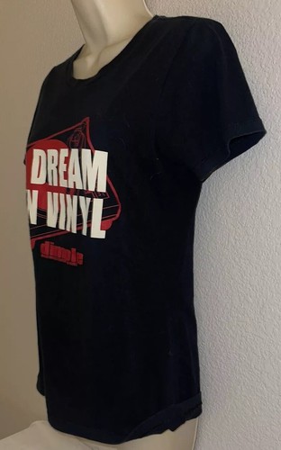 I Dream In Vinyl Dimple Records T Shirt Black Red White Next Level M - Picture 2 of 6