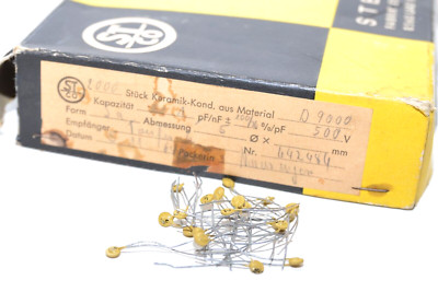 20x Keramik-Kondensator von Stettner & Co., 1 nF / 500 V, Ceramic Capacitor, NOS