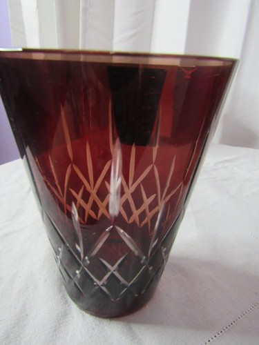 red cut to clear 3 tumber glasses holds 12 oz. - Picture 6 of 12