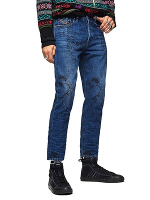 Diesel Mens Slim Fit Cropped Legs Jeans 