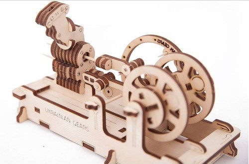 Mechanical UGEARS wooden 3D Model "PNEUMATIC ENGINE" Construction Set - Picture 5 of 10