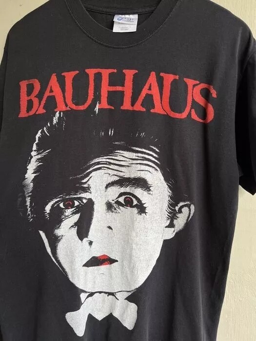 Bauhaus アート Tシャツ 黒 Bauhaus Band Shirt, Bauhaus Black Unisex Heavy Cotton T-shirt