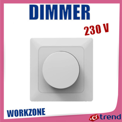 WORKZONE Dimmer für LED & Halogenlampen 230V, montagefertig