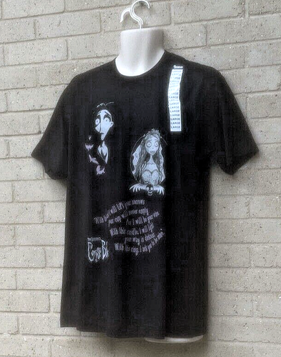 Leiche Braut T-Shirt Large Tim Burton Gothic Horror Depp Geister Mord - Bild 2 von 7