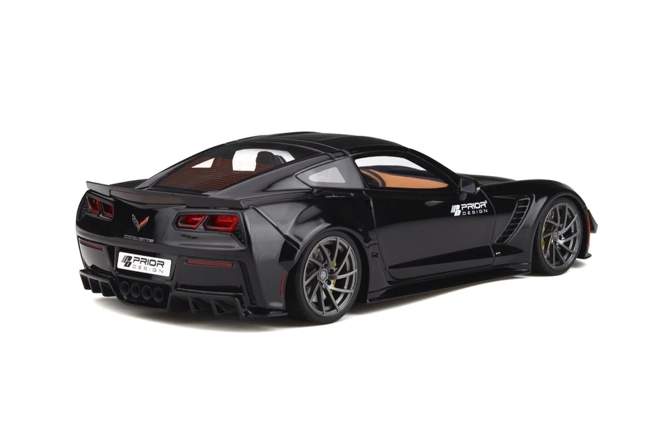 1/18 GT Spirit Chevrolet Corvette C7 Prior Design in Gloss Black GT249 NC1081 - Image 2 of 4