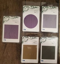 QuicKutz GooseBumpz 4x4 Embossing Dies Variety - Thanks, Get Well, Stripes, More