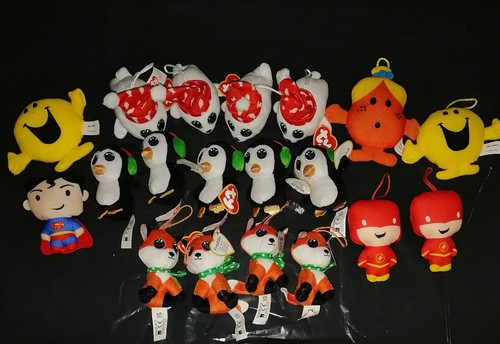 Job lots 19 McDonalds Happy Meal UK 2021 Ty Animals Plush Bag Xmas Tree Hangers - Picture 2 of 6
