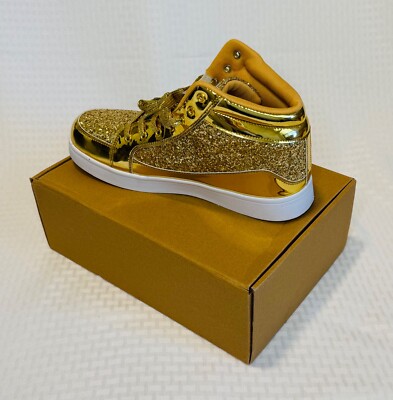 IGxx Glitter Shoes for Men Fashion High Top Casual Sequin Sparkly