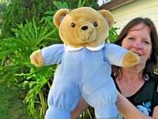 VERY RARE Blue Tender Bear Hugables Teddy Plush Stuffed Animal Doll Huggables