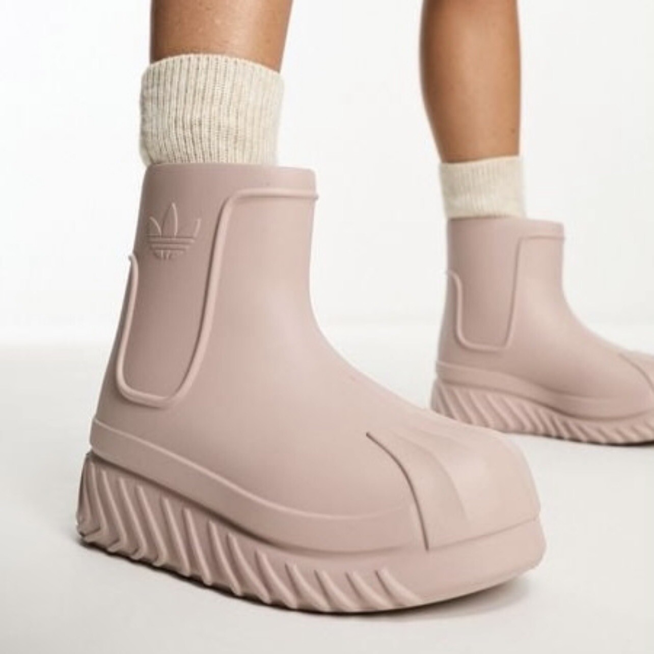 Adidas Original Superstar Женские резиновые сапоги Кроссовки Водонепроницаемая обувь Серо-коричневый # 280