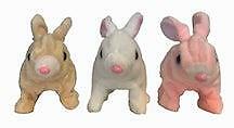 3 PACK FUZZY HOPPING WALKING BUNNY WITH SOUND easter rabbit bunnies baby toy  - Picture 1 of 3