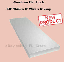 Aluminum Flat Stock 3/8" Thick x 2" W x 6 Feet Long Bar Unpolished Finish Alloy