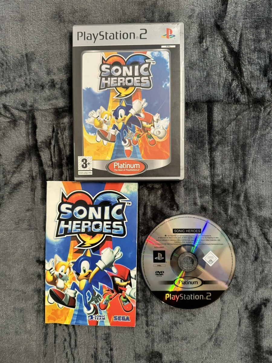 Sonic Heroes (Sony PlayStation 2, 2005) – Disque Seul – Édition US – Bon état