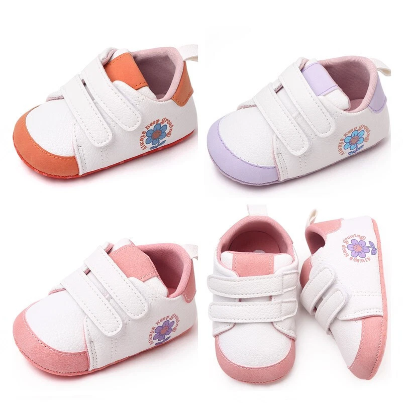 Newborn Baby Girl Pram Shoes Infant Soft Sneaker Toddler PreWalker Trainers 0 18