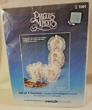 NIP VTG 1984 Precious Moments Best Friends Paragon Embroidery Kit 1091 4 Sachets