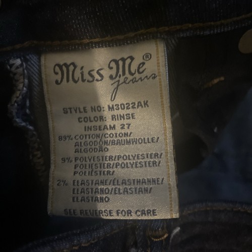 Miss Me Women Jeans 28x26 Black Low-Rise Ankle Skinny Stretch Denim - Picture 7 of 24