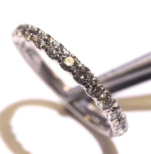 Verragio Designer 14k white gold Natural .65ct VS1 G Wedding band ring 2.4g Pavé - Picture 8 of 9