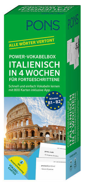 Pons Power-vokabelbox Italienisch In 4 Wochen Für Fortgeschrittene |