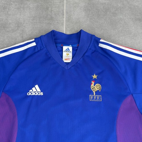 Vintage Adidas France National Team 2002/2004 Home Soccer Jersey Shirt Size M - Picture 7 of 21
