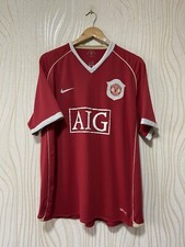 MANCHESTER UNITED 2006 2007 2008 HOME FOOTBALL SHIRT SOCCER JERSEY NIKE sz XL