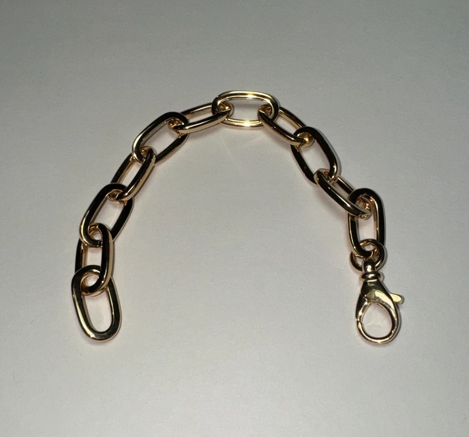 18k Gold Paperclip Bracelet, 7.5 Inches, Luxury Women’s Bracelet - Image 4 of 4