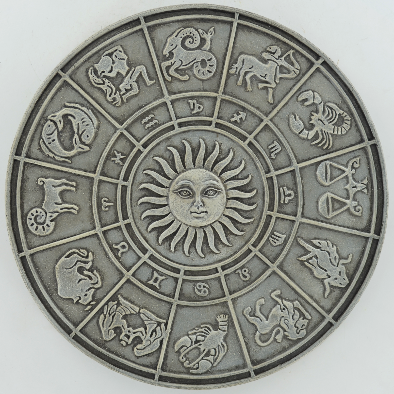 Sun Spiritual Zodiac Symbols Calander On Round Plaque 39787