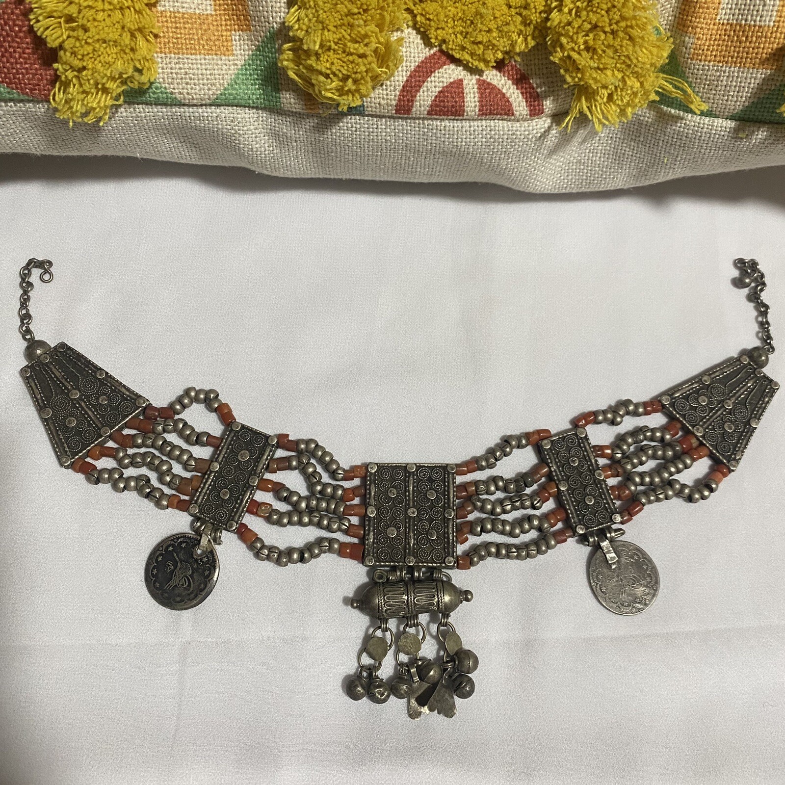 Antique  Handmade Solid Silver  Yemeni Necklace I… - image 1