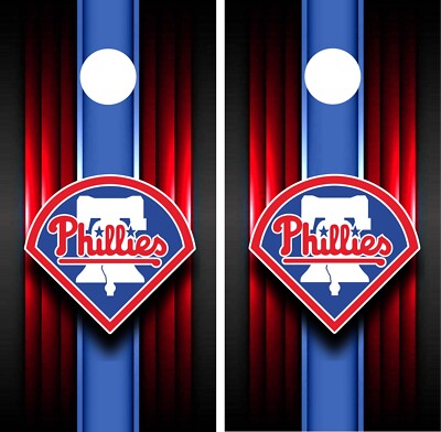 Philadelphia Phillies Wrap Skin Cornhole Board MLB  Printed Vinyl Decal DA167