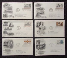 1980 FIRST DAY OF ISSUE American Architecture Brooklyn Bridge Paris Opera LOT 