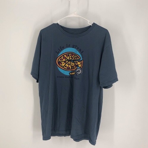 Life is good pizza graphic tshirt xl | eBay