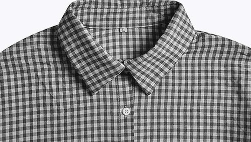 Women Long Sleeve Plaid Jumpsuit Casual Button Up Shirt Pleated Wide Leg Long - Picture 9 of 24