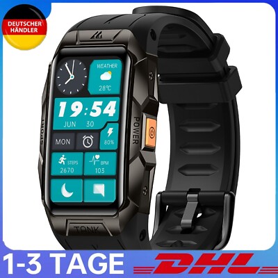 KOSPET TANK X1 Smartwatch Gesundheits & Fitness Tracker 100M wasserdicht