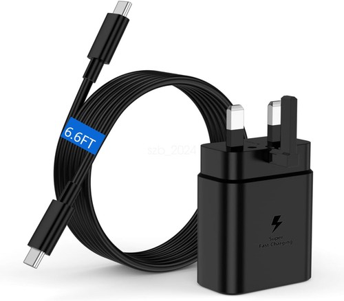 Original Samsung 45W Fast Charging Charger 2M USB-C Cable Galaxy S23 + Ultra S22 - Picture 7 of 9