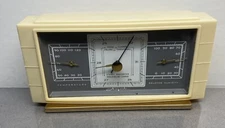 Vintage Airguide White Desk Top Weather Station Barometer thermometer