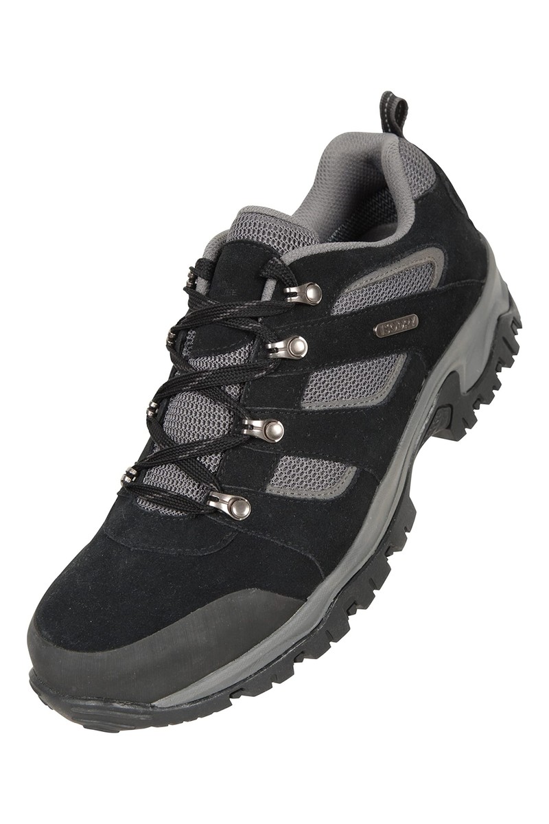Mountain Warehouse Voyage Mens Waterproof Walking Shoes Jet Black