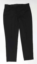 Primark Mens Black Polyester Blend Trousers Size W36 L23 in