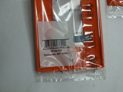 Pass & Seymour TP26-OR TradeMaster Wall Plate Single Gang Decorator Orange - Picture 2 of 4