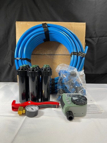 Orbit 50020 Tubing System And Digital Hose Faucet Timer All-In-One Sprinkler Kit