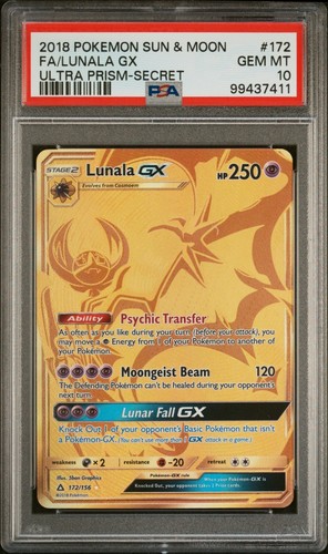 Lunala-GX graded PSA 10 for sale on eBay